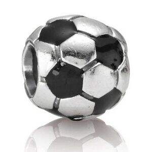 Pandora Retired Sterling Silver Soccer Ball Sports Charm Bead - 790406